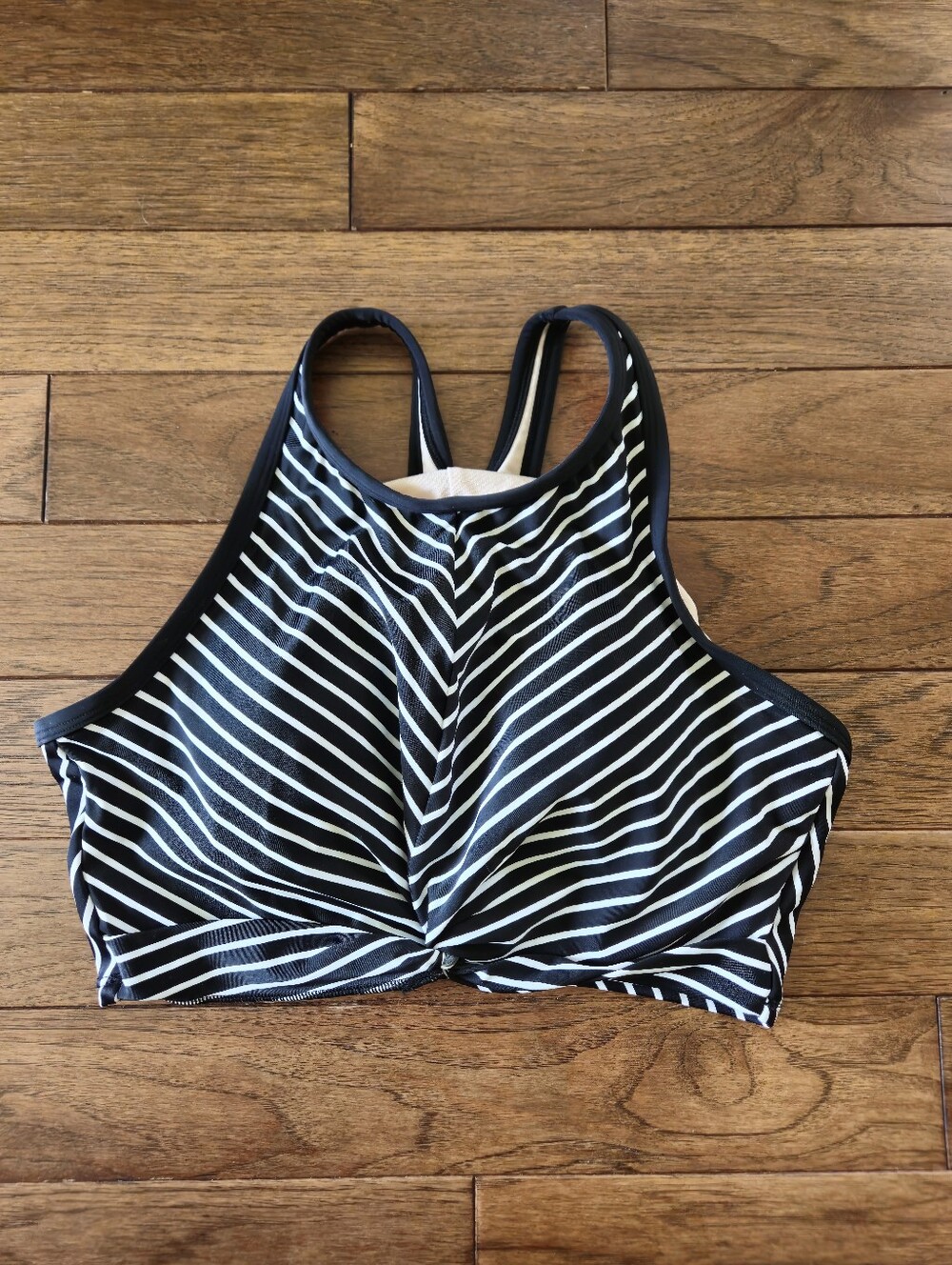 Kona Sol Striped Swim Top Size Medium